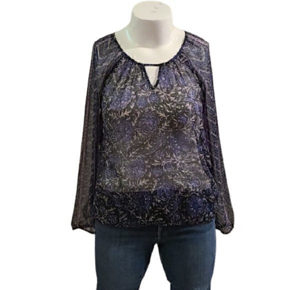 [Lucky Brand] Sheer Long Sleeve Top - Size M